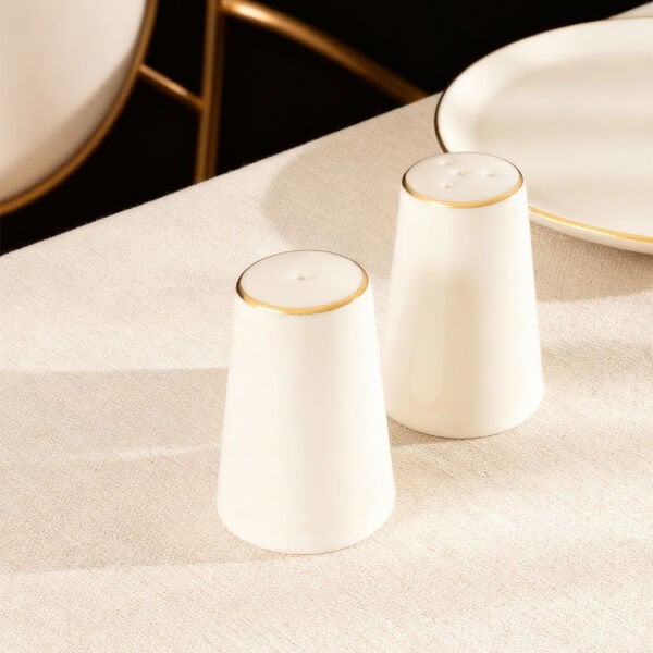 Fecra Ivory Tuzluk ve Biberlik Altın Yaldızlı