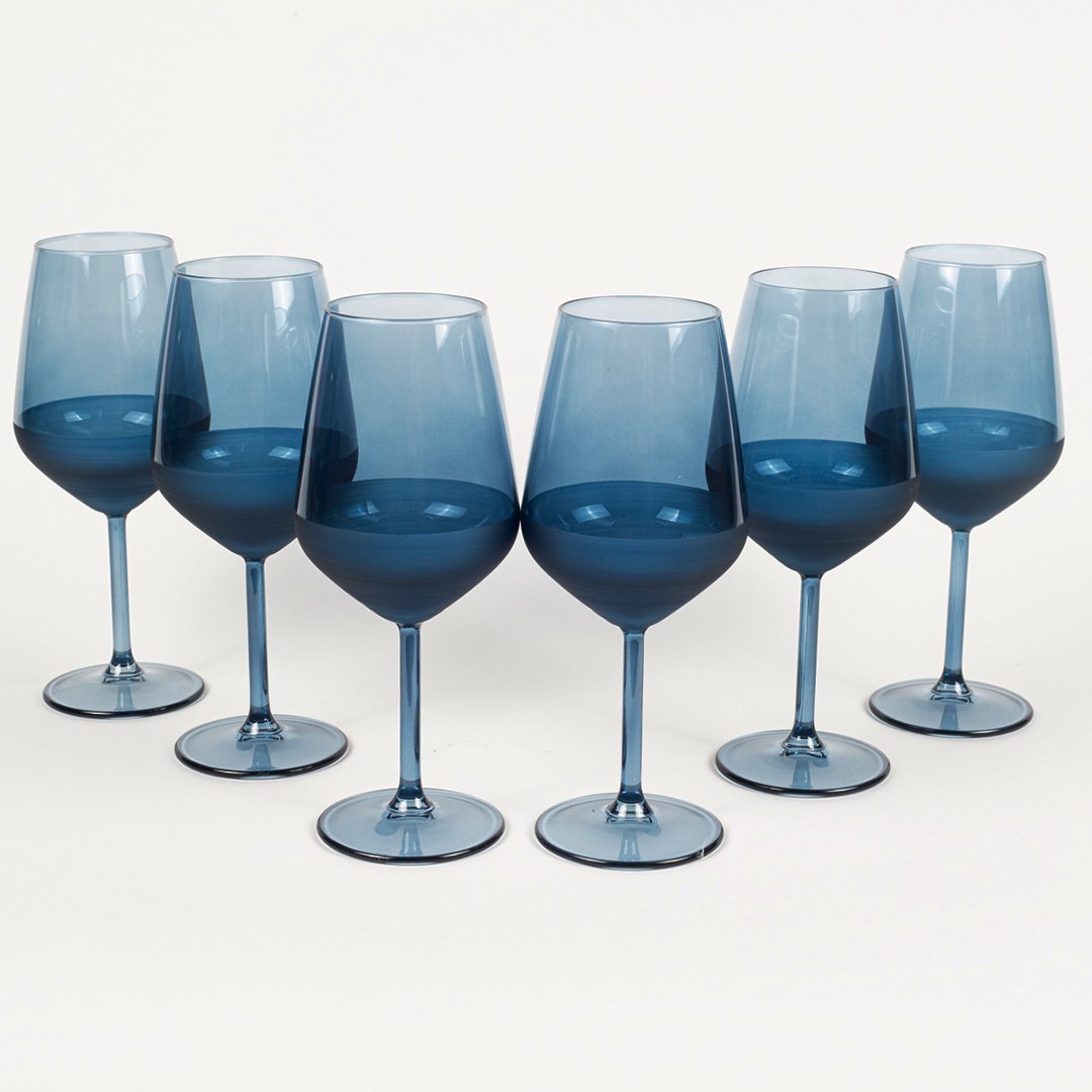 Rakle Matte 6'lı Su Kadehi Seti Mavi