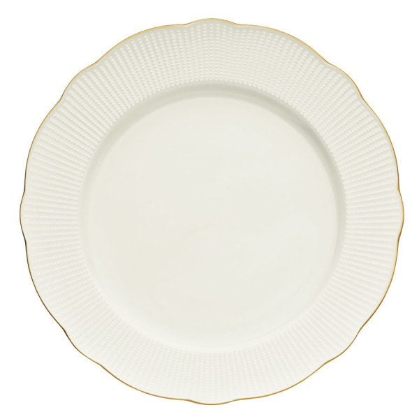 Kütahya Porselen Bone İlay Altın Fileli 24 Parça Yemek Seti