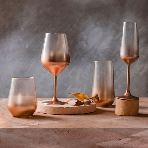 Rakle Glow 6'lı Su Kadehi Seti Rose