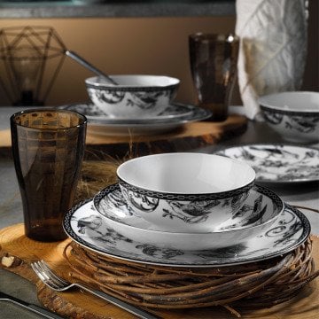 Kütahya Porselen 939012 Desen 24 Parça Yemek Seti