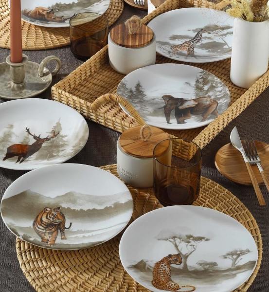 Kütahya Porselen Wild Jungle 6'lı Pasta Takımı