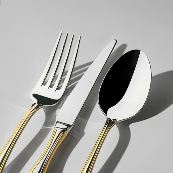 Nehir Lalezar 36 Parça Çatal Kaşık Takımı Altın