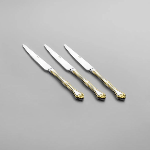 Nehir Lalezar 36 Parça Çatal Kaşık Takımı Altın