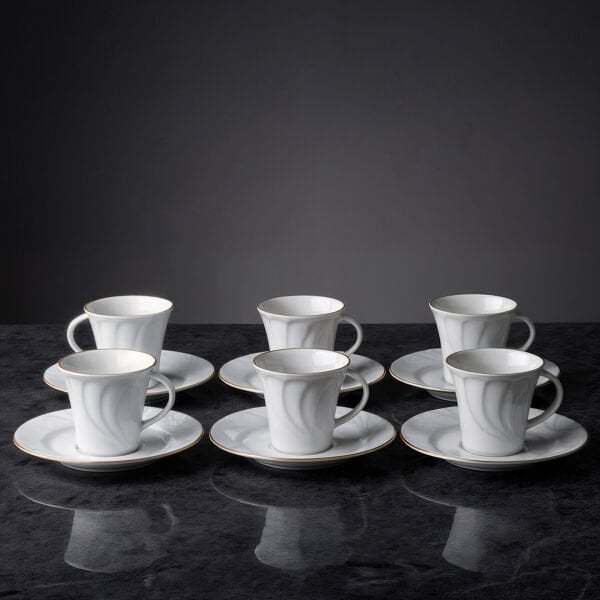 Güral Porselen Soprano 12 Parça Kahve Fincan Takımı