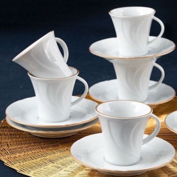 Güral Porselen Soprano 12 Parça Kahve Fincan Takımı