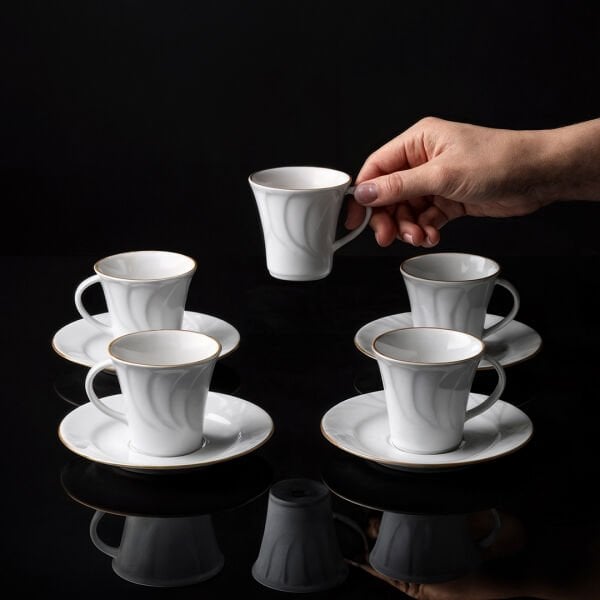 Güral Porselen Soprano 12 Parça Kahve Fincan Takımı