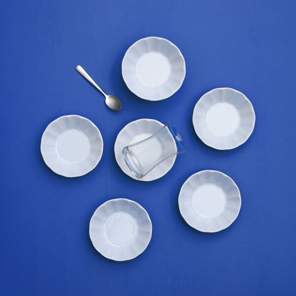 Güral Porselen Acem 6'lı Çay Tabağı Seti