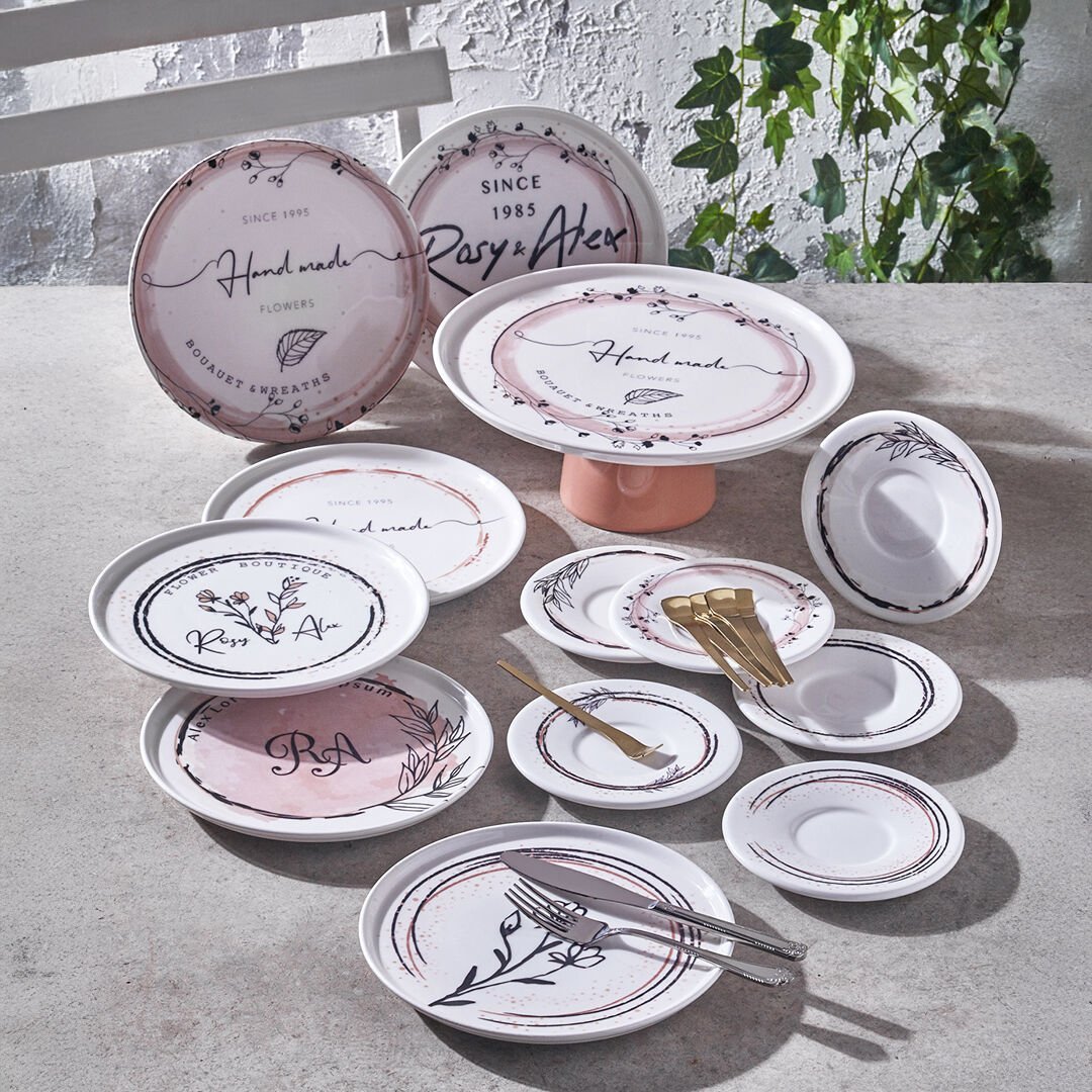 Fecra Rosy 19 Parça Sunum ve Servis Seti