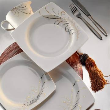 Kütahya Porselen Aliza Bone 83 Parça 25105 Desenli Yemek Takımı