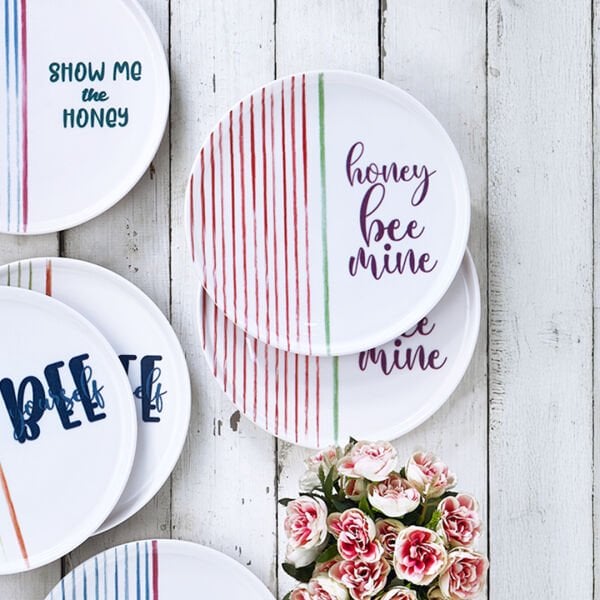 Fecra Text 6 Parça Pasta Tabağı Seti