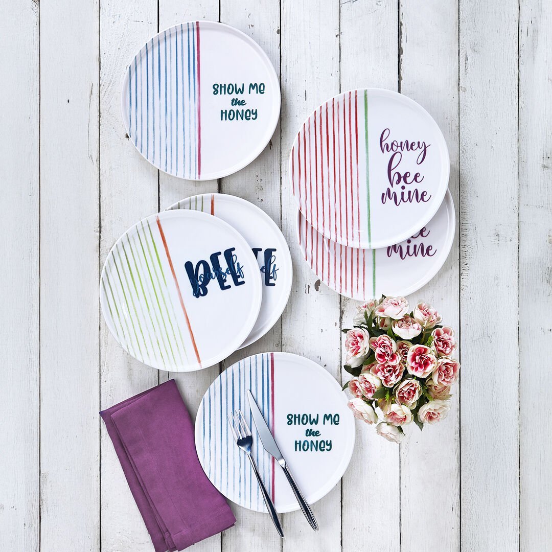 Fecra Text 6 Parça Pasta Tabağı Seti