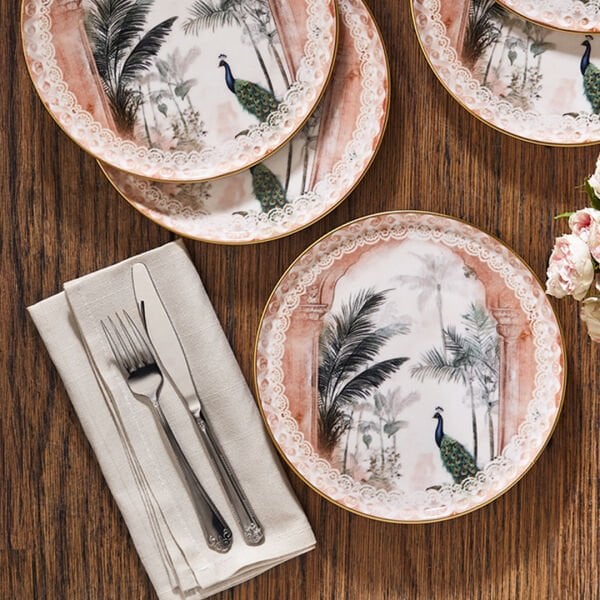 Fecra Peacock 6 Parça Pasta Tabağı Seti