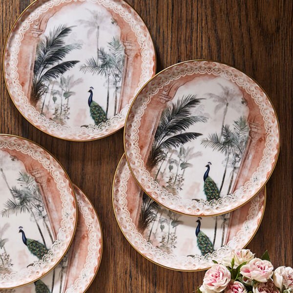 Fecra Peacock 6 Parça Pasta Tabağı Seti