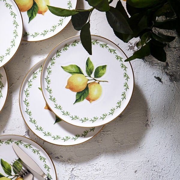 Fecra Lemone 6 Parça Pasta Tabağı Seti