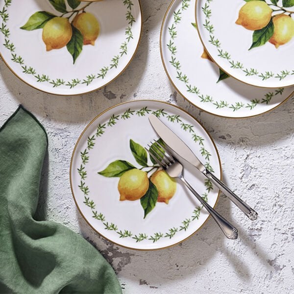 Fecra Lemone 6 Parça Pasta Tabağı Seti