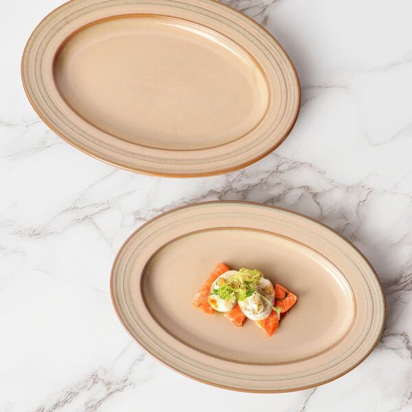 Güral Porselen Valeron  2'li Kayık Tabak Seti 29 Cm