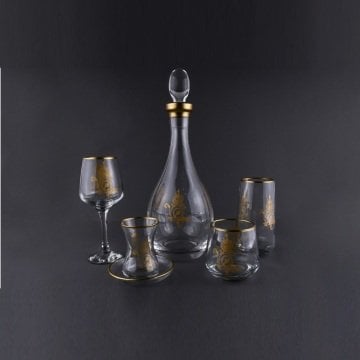 Elegance  32 Parça Cam Set Mat Gold File