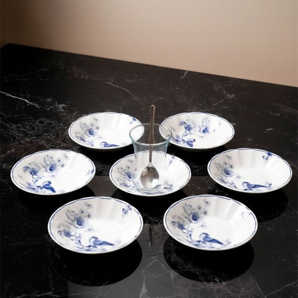 Güral Porselen Acem 6'lı Çay Tabağı Seti 1891