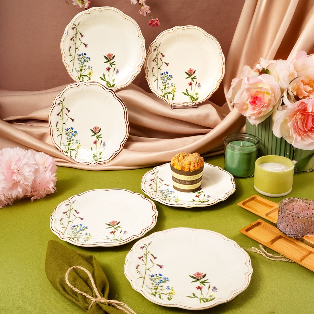 Fecra Doğa 6 Parça Pasta Tabağı Seti