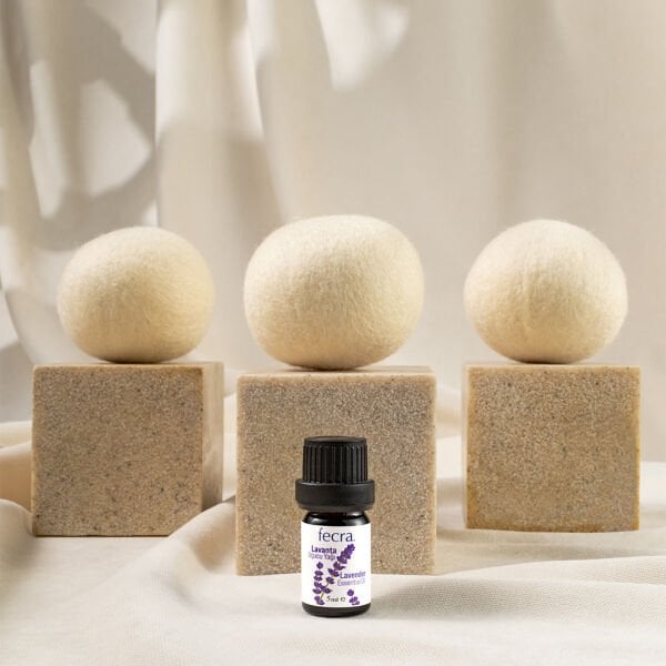 Fecra Zıpzıp 3’lü XL Yün Kurutma Topu + Lavanta Yağı – %100 Organik Doğal Çamaşır Yumuşatıcı