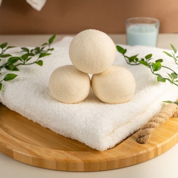 Fecra Zıpzıp 3’lü XL Yün Kurutma Topu + Lavanta Yağı – %100 Organik Doğal Çamaşır Yumuşatıcı