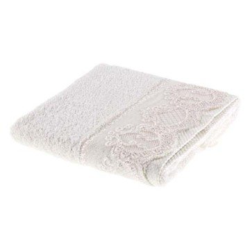 Taç Lave 85*150 Dantelli Havlu Pudra