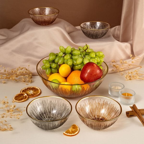 Fecra Mystic 5 Parça Kase ve Çerez Seti