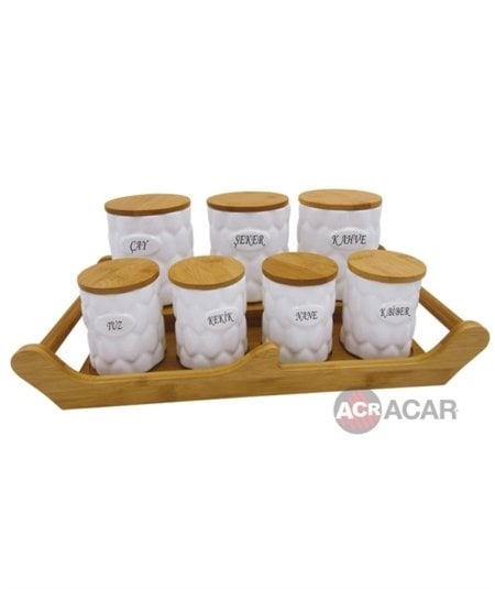 Acar Bambu Standlı 7'li Baharatlık