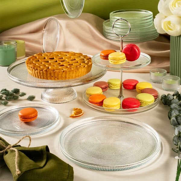 Fecra Loren 14 Parça Servis ve Sunum Seti Natürel