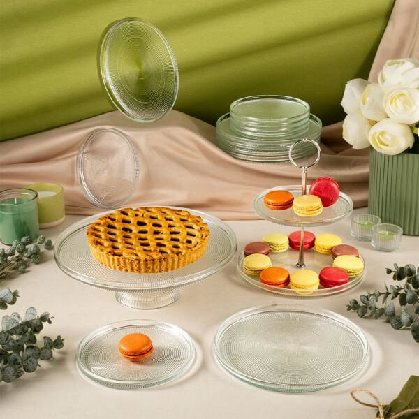 Fecra Loren 14 Parça Servis ve Sunum Seti Natürel