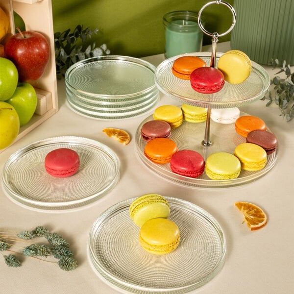 Fecra Loren 7 Parça Servis ve Sunum Seti Natürel