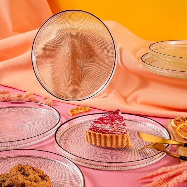 Fecra Loren 6 Parça Servis Seti 21 cm Siyah Fileli