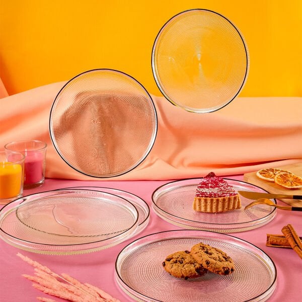 Fecra Loren 6 Parça Servis Seti 21 cm Siyah Fileli