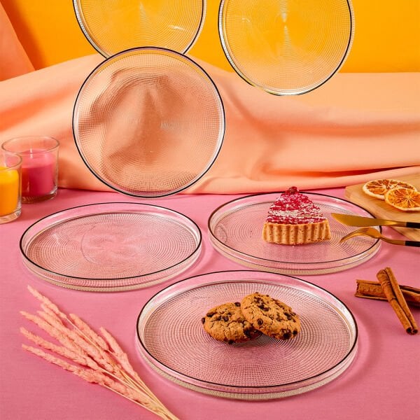 Fecra Loren 6 Parça Servis Seti 21 cm Siyah Fileli