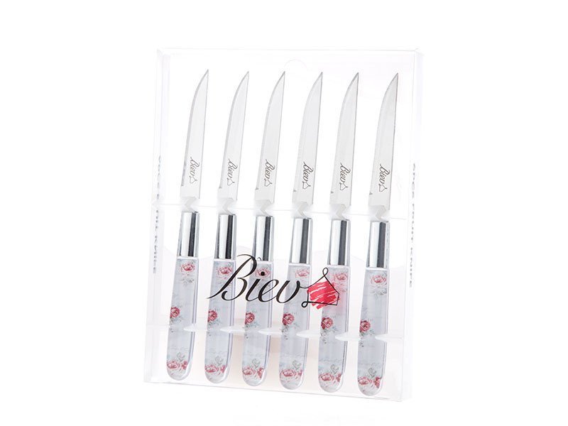 Biev Pretty Rose 6'lı Tatlı Bıçağı SGR1302-6