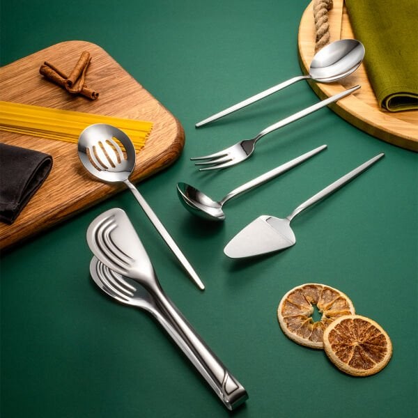 Fecra Luxe Silver 6 Parça Servis Seti Sade