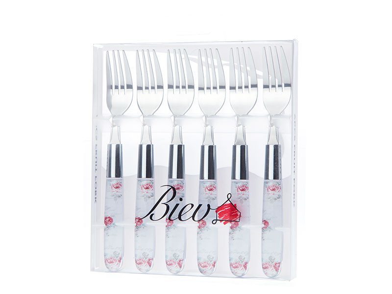 Biev SGR1302-6F Pretty Rose 6 Lı Tatlı Çatalı