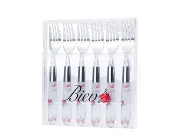 Biev SGR1302-6F Pretty Rose 6 Lı Tatlı Çatalı