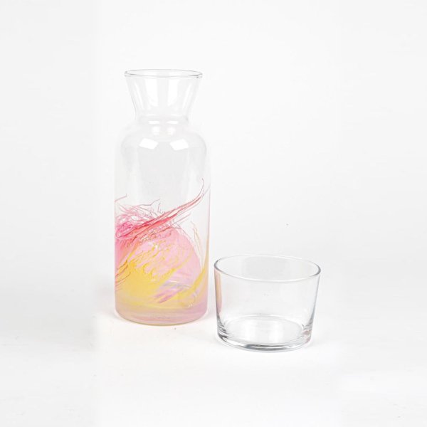 Rakle Cloud Bardaklı Sürahi Pembe-Sarı