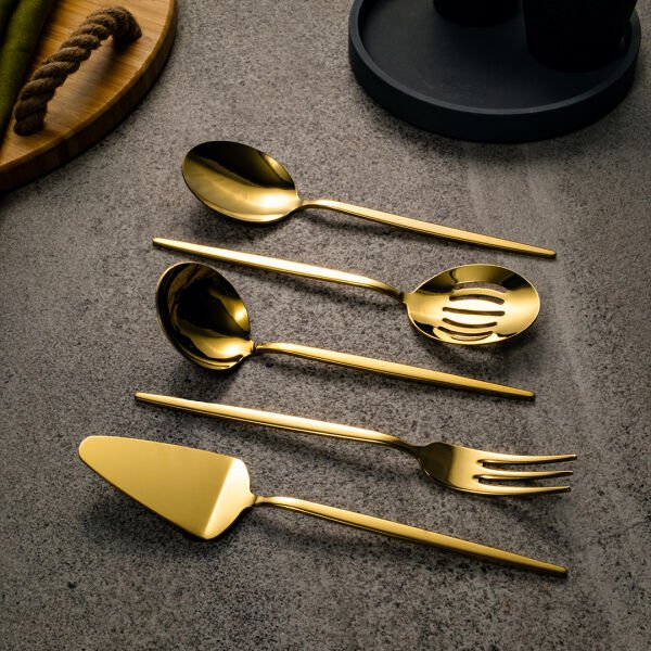 Fecra Pure 5 Parça Servis Seti Gold