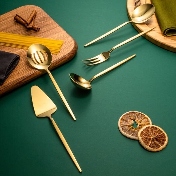 Fecra Pure 5 Parça Servis Seti Gold