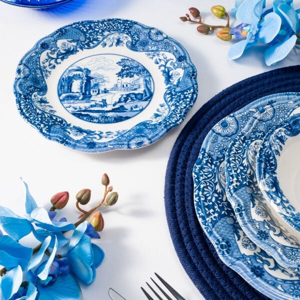 Fecra Vintage Blue 24 Parça Yemek Takımı