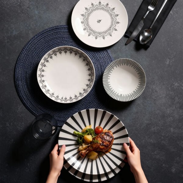 Güral Porselen Atina 24 Parça Yemek Takımı 9031