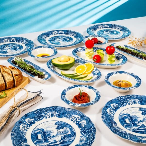 Fecra Vintage Blue 14 Parça Kahvaltı Takımı