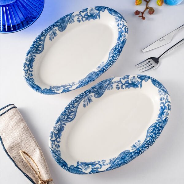 Fecra Vintage Blue 14 Parça Kahvaltı Takımı