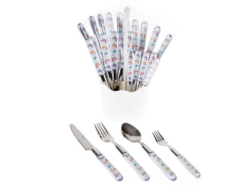 Biev SGR1308 Butterfly Senfony 24 Parça Çatal Kaşık Bıçak Takımı