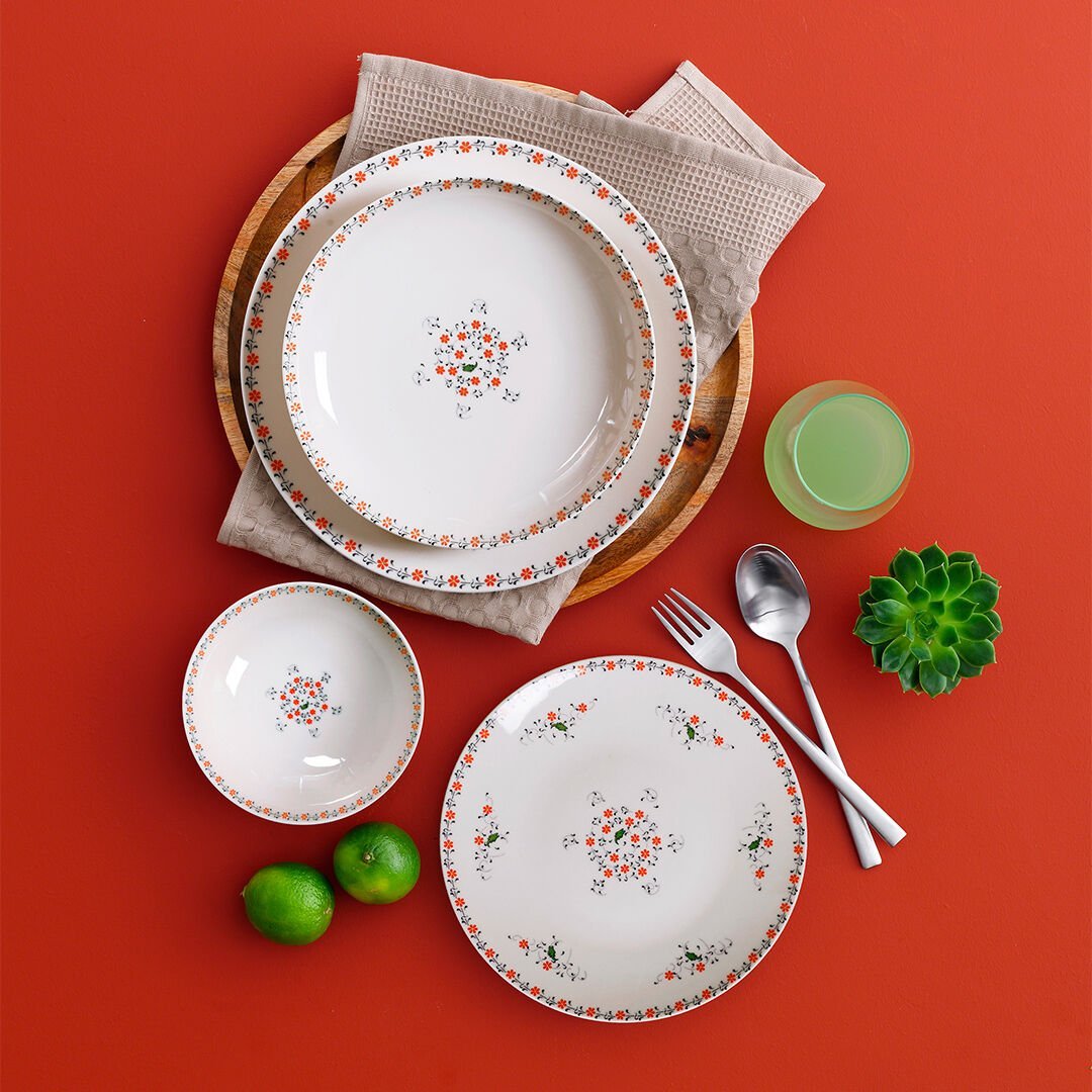 Güral Porselen Flow Premium 24 Parça Yemek Takımı