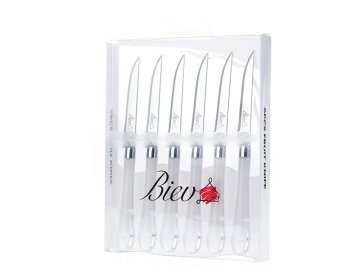 Biev Beyaz şeffaf 6 lı tatlı Bıçağı SGR1400 - 6