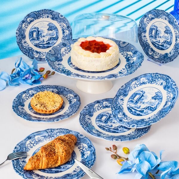 Fecra Vintage Blue  8 Parça Sunum Seti